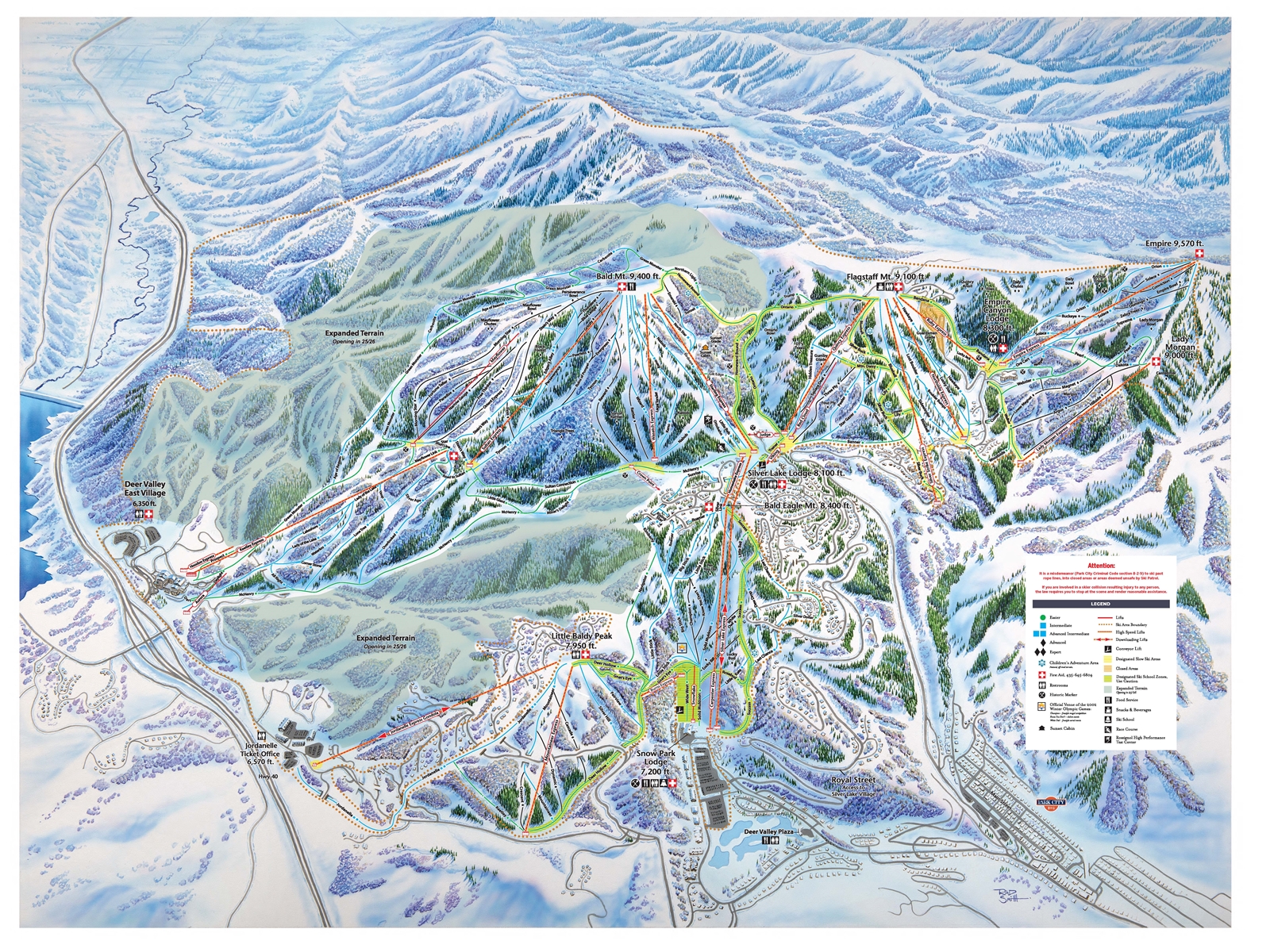 New 2024-2025 Deer Valey Ski Map