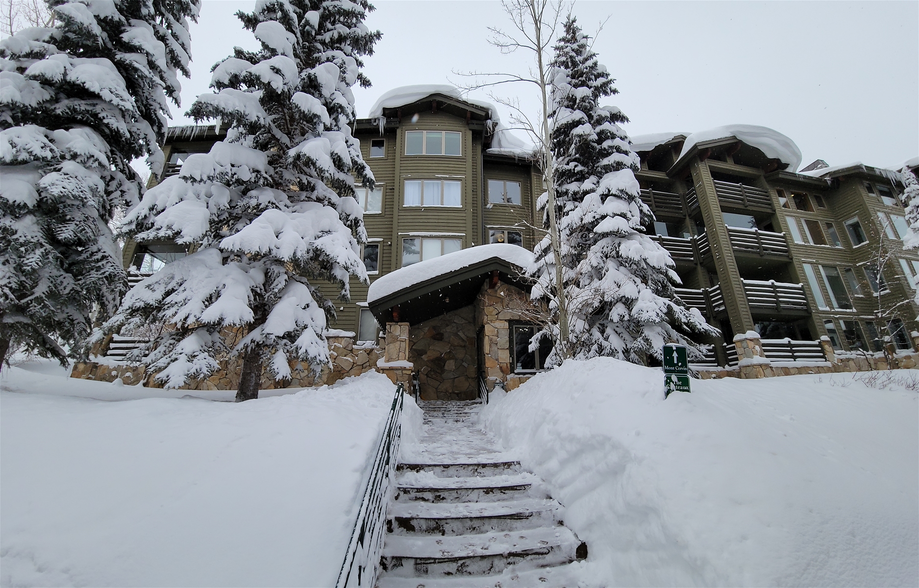 Person Skiing in Powder at Deer Valley